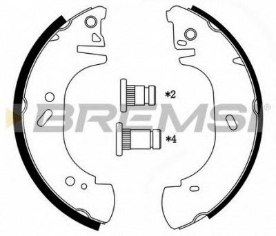 BREMSI gf0233 -  Комплект тормозных колодок
