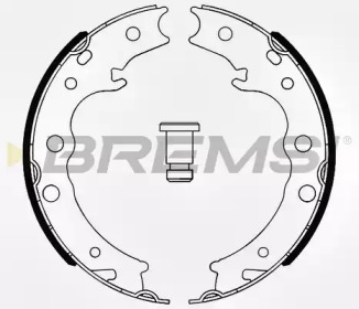 BREMSI gf0646 -  Комплект тормозных колодок, стояночная тормозная система