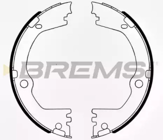BREMSI gf0808 -  Комплект тормозных колодок, стояночная тормозная система