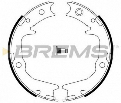 BREMSI gf0826 -  Комплект тормозных колодок, стояночная тормозная система