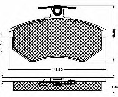 BSF 10258 -  Комплект тормозных колодок, дисковый тормоз