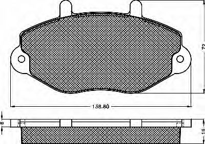 BSF 10343 -  Комплект тормозных колодок, дисковый тормоз