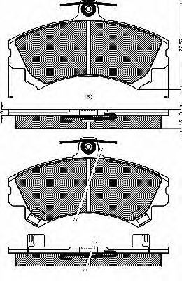 BSF 10405 -  Комплект тормозных колодок, дисковый тормоз