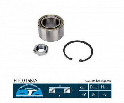 BTA h1c016bta -  Комплект подшипника ступицы колеса