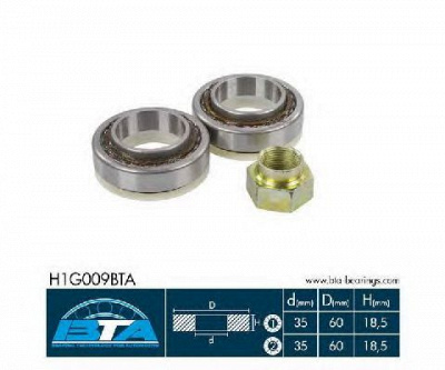 BTA h1g009bta -  Комплект подшипника ступицы колеса
