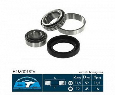 BTA h1m001bta -  Комплект подшипника ступицы колеса