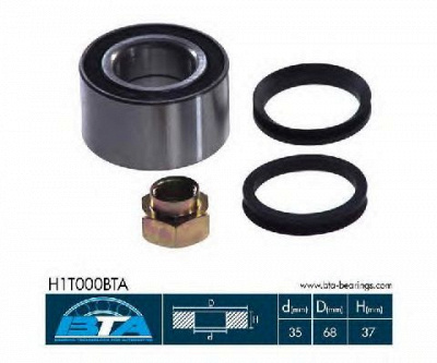 BTA h1t000bta - Комплект подшипника ступицы колеса