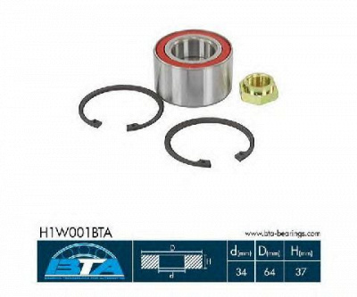 BTA h1w001bta -  Комплект подшипника ступицы колеса