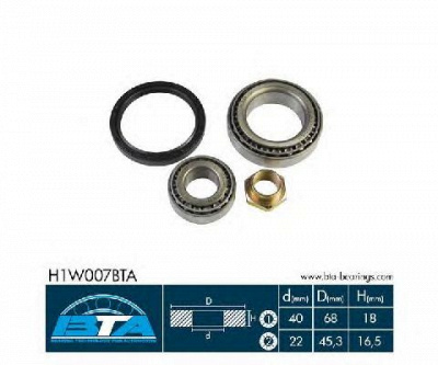 BTA h1w007bta -  Комплект подшипника ступицы колеса