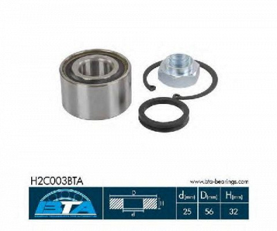 BTA h2c003bta -  Комплект подшипника ступицы колеса