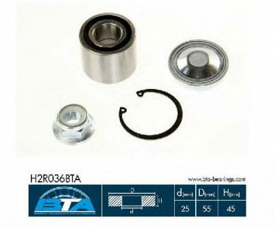 BTA h2r036bta -  Комплект подшипника ступицы колеса