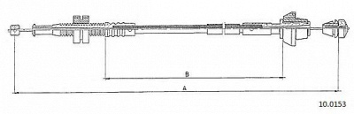 CABOR 100153 -  Тросик газа