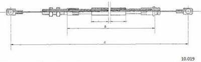 CABOR 10019 - Тросик газа