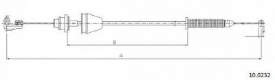 CABOR 100232 - Тросик газа