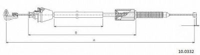 CABOR 100332 -  Тросик газа