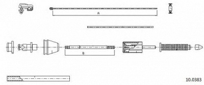 CABOR 100383 - Тросик газа