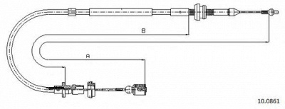 CABOR 100861 - Тросик газа