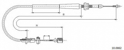 CABOR 100862 - Тросик газа