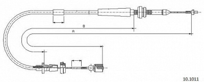 CABOR 101011 -  Тросик газа