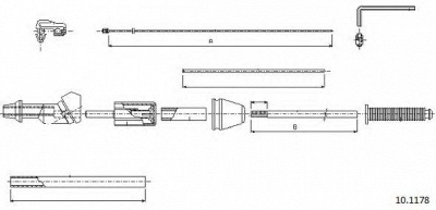 CABOR 101178 - Тросик газа