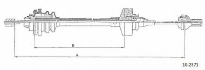 CABOR 102371 - Трос, управление сцеплением