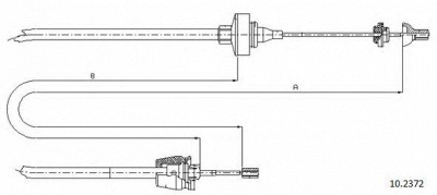 CABOR 102372 - Трос, управление сцеплением