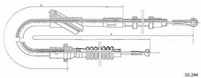 CABOR 10244 -  Трос, управление сцеплением