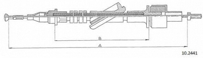 CABOR 102441 - Трос, управление сцеплением
