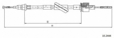 CABOR 102444 - Трос, управление сцеплением