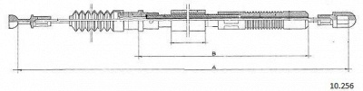 CABOR 10256 - Трос, управление сцеплением