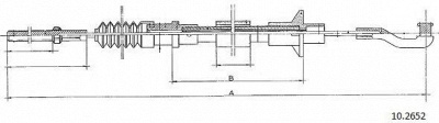 CABOR 102652 - Трос, управление сцеплением