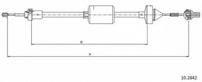 CABOR 102842 -  Трос, управление сцеплением