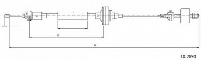 CABOR 102890 -  Трос, управление сцеплением