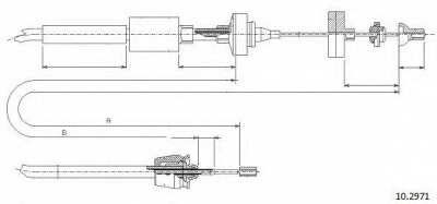 CABOR 102971 - Трос, управление сцеплением