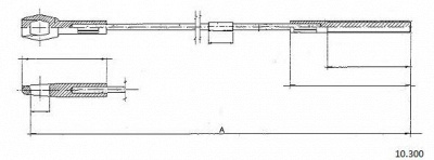 CABOR 10300 -  Трос, управление сцеплением