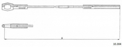 CABOR 10304 -  Трос, управление сцеплением