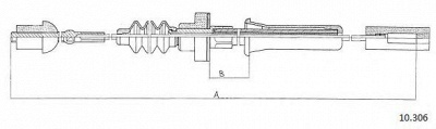 CABOR 10306 - Трос, управление сцеплением