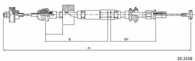 CABOR 103158 -  Трос, управление сцеплением