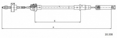 CABOR 10338 -  Трос, управление сцеплением