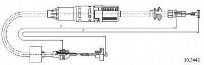 CABOR 103442 -  Трос, управление сцеплением