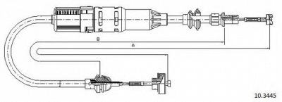 CABOR 103445 - Трос, управление сцеплением