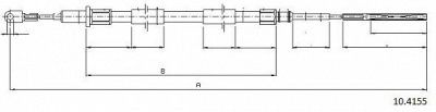 CABOR 104155 -  Трос, стояночная тормозная система