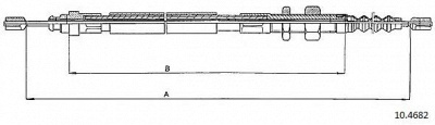 CABOR 104682 -  Трос, стояночная тормозная система