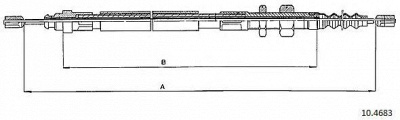 CABOR 104683 -  Трос, стояночная тормозная система