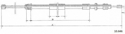 CABOR 10646 -  Трос, стояночная тормозная система