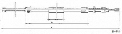 CABOR 10648 -  Трос, стояночная тормозная система