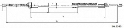 CABOR 106545 -  Трос, стояночная тормозная система