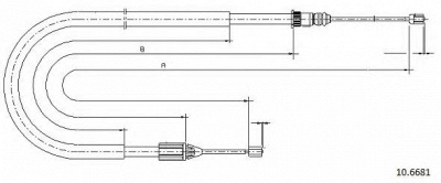 CABOR 106681 -  Трос, стояночная тормозная система
