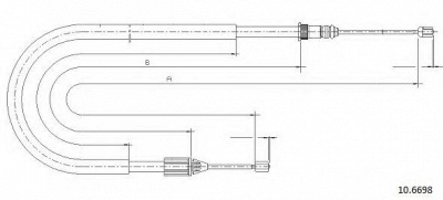 CABOR 106698 -  Трос, стояночная тормозная система