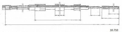 CABOR 10710 -  Трос, стояночная тормозная система